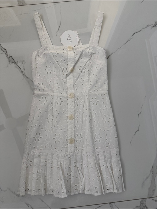 Alexis Dresses & Skirts - Alexis White Eyelet Button-Front Mini Dress